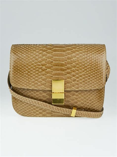 celine box storm|CELINE Python Medium Classic Box Flap Bag Storm.